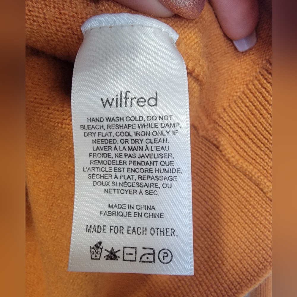 SOLD Wilfred 100% Merino Wool sweater "Cyperie" mock turtleneck xs Aritzia - Picture 3 of 8
